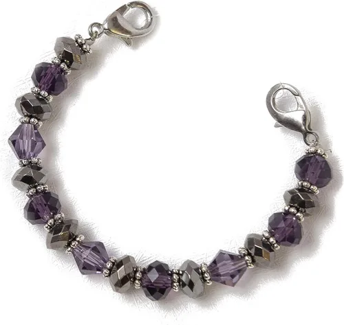 Miniatura 61 de Pulsera elástica de alerta médica, pulsera de identificación médica de repuesto intercambiable, etiqueta de identificación no incluida, cristales