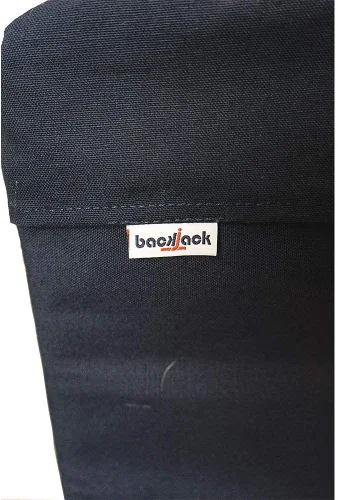 Miniatura 3 de BackJack original, fabricado en los Estados Unidos, silla ligera de tela de algodón negro para juegos, familias, padres, guardería, soporte
