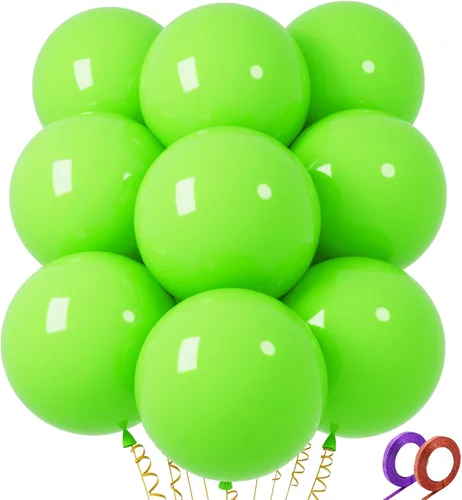 32 globos grandes de color verde claro de 18 pulgadas, globos redondos de látex grandes para decoración de cumpleaños y boda. C15-verde claro