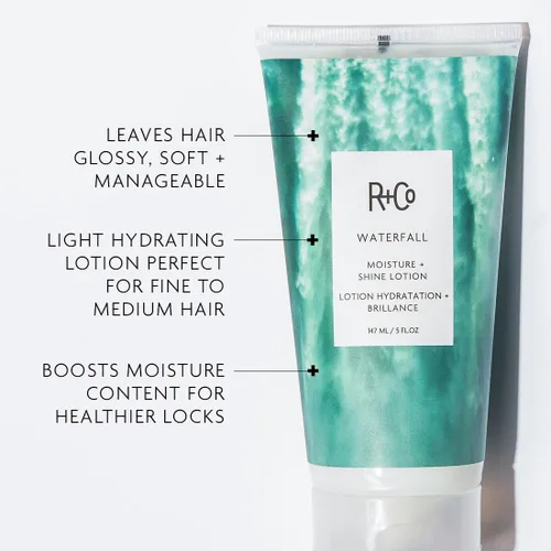 Miniatura 2 de R+Co WATERFALL Moisture + Shine Lotion – Lightweight Hydration & Frizz Control, Softens & Adds Shine, All Hair Types