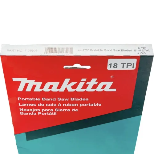 Miniatura 4 de Makita T-05608 Hoja de sierra de cinta portátil bimetálica de 18 TPI de 44-7/8 pulgadas, 3/paquete