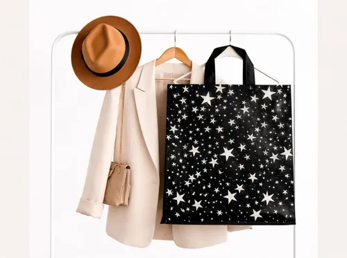 Miniatura 6 de Infinite Pack Bolsas grandes de mercancía de agradecimiento con asa de lazo, bolsa de boutique brillante, refuerzo inferior de 3 pulgadas y 3 mil