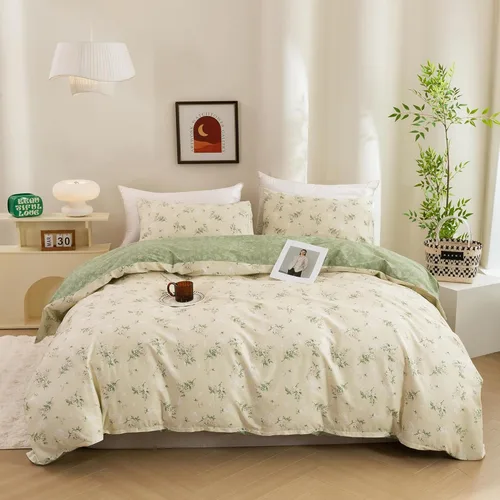Miniatura 14 de ECOCOTT Juego de funda de edredón floral tamaño Queen, 100% algodón lavado, sensación de lino, 3 piezas, funda de edredón vintage con cierre