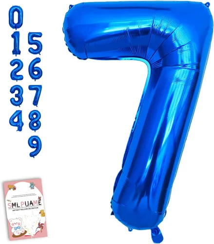 Miniatura 204 de Globos grandes de 40 pulgadas de números del 0 al 9, globos numéricos para decoración de fiesta de cumpleaños, globos de helio de aluminio
