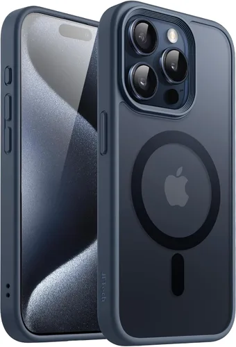 Miniatura 21 de JETech Funda magnética para iPhone 15 de 6.1 pulgadas, compatible con MagSafe, translúcida mate, delgada, a prueba de golpes, color negro