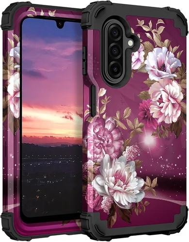 Miniatura 134 de Hocase Funda para Galaxy A37 5G, protección resistente a prueba de golpes, parachoques de goma de silicona suave+funda protectora híbrida