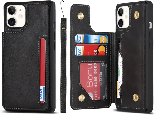 Miniatura 39 de Cavor para iPhone 11 Funda con tarjetero, para iPhone 11 Funda tipo cartera para mujeres y hombres, Funda para teléfono tipo cartera con soporte