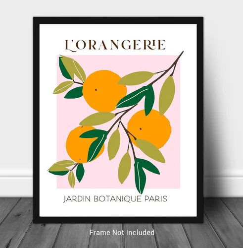 Miniatura 2 de WESTBROOK DESIGN STUDIO Impresión artística abstracta de frutas No.10 naranjas. Decoración moderna de pared de cocina sin marco. Tonos de naranja
