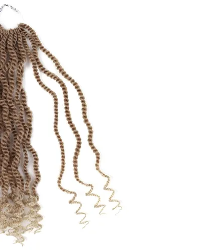 Miniatura 4 de Cabello rubio de ganchillo para mujeres negras, trenzas senegalesas onduladas de ganchillo de 12 pulgadas, trenzas kinky de ganchillo cortas 27613