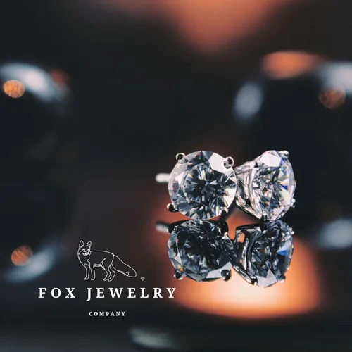Miniatura 5 de Aretes de diamantes de moissanita de oro blanco de 14 quilates para hombres y mujeres, aretes de diamante de imitación de oro sólido para hombres