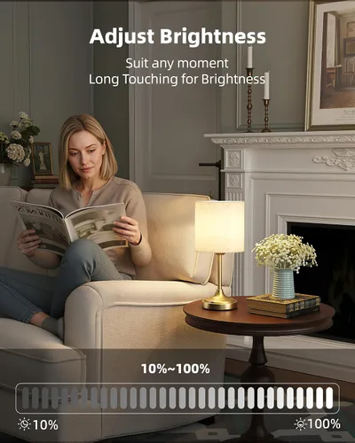 Miniatura 7 de Lámpara operada por pilas, 8000mAh, regulable, luz ambiental, 2700K, control táctil, portátil, pequeña, LED, inalámbrica, recargable, sin cables