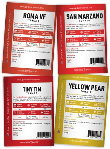 Miniatura 2 de Gardeners Basics, Semillas de tomate para plantar 16 semillas de tomate reliquia, Tiny Tim, semillas de tomate cherry, semillas de bistec, semillas