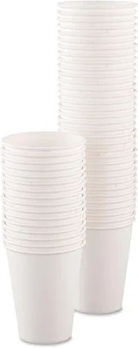 Miniatura 2 de SOLO 378W2050 Tazas calientes de papel polivinílico de una sola cara, 8 oz, blanco, 50/bolsa, 20 bolsas/cartón
