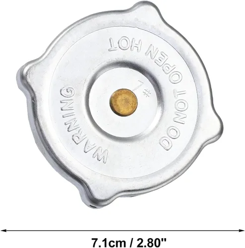 Miniatura 4 de Unifizz Tapa de recuperación de depósito de refrigerante del radiador 6L8617 Cubierta de tono plateado de acero inoxidable para oruga