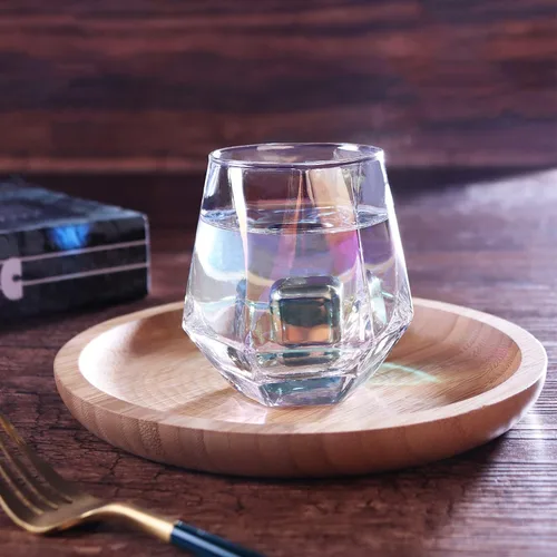 Miniatura 3 de Copa de vino sin tallo para vino tinto y blanco, cristalería iridiscente en forma de diamante para whisky, cóctel, regalo para aniversario, boda