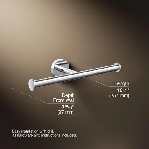 Miniatura 4 de KOHLER Elate - Soporte de papel higiénico doble K-27289-CP Accesorio de baño Cromo pulido