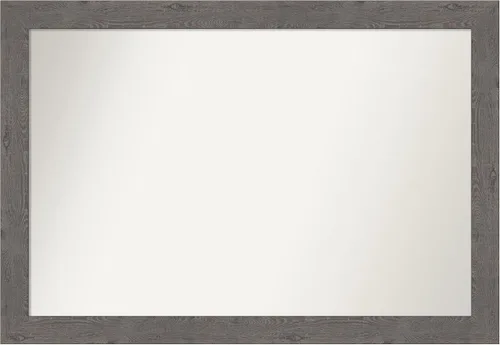Miniatura 60 de Amanti Art Espejo de baño gris para sobre el fregadero, 31 x 48 pulgadas, espejo de tocador rectangular estrecho de color gris, marco de madera