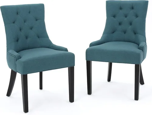 Miniatura 9 de Juego de 2 sillas de comedor Stacy Light Sky, en tela gris o verde azulado, Azul (Sky Blue)