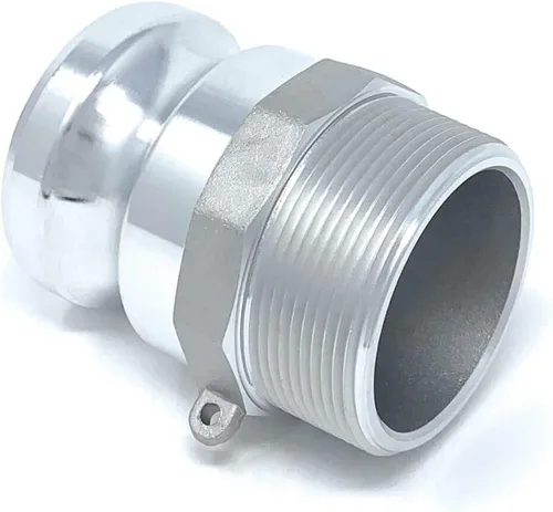 Miniatura 4 de Gloxco Tipo F de aluminio leva y ranura de montaje, adaptador Camlock macho de 2" x 2" NPT macho (CAM-20-F-AL)