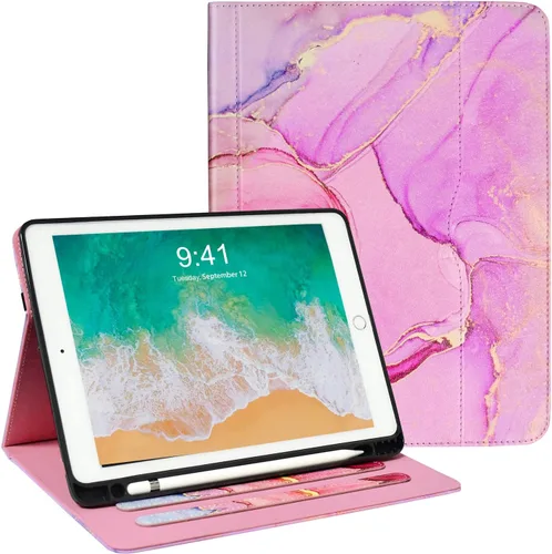 Miniatura 15 de Zonefoker Fundas para iPad de 6ª generación 2018/2017, iPad Air 2 2014, iPad Air 2013, iPad Pro 9.7 pulgadas 2016 con soporte para lápices, funda