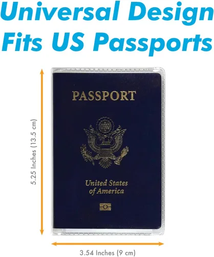 Miniatura 2 de Funda transparente y esmerilada para pasaporte, protector de pasaporte de plástico, protector de tarjeta de identificación de vinilo, funda