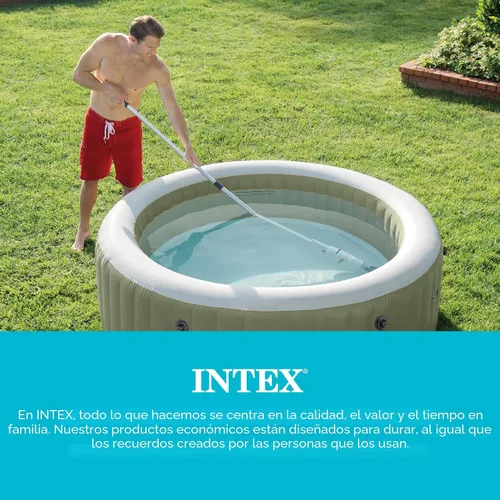 Miniatura 7 de Intex Aspiradora de piscina portátil recargable con mango telescópico de 94 pulgadas y 2 cabezas de cepillo intercambiables para piscinas