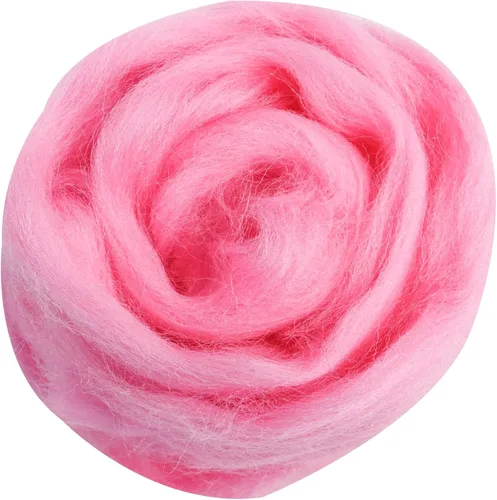Miniatura 83 de 24 tipos de lana rosa, 4.23 oz (120 g), adecuado para fieltro húmedo y fieltro de aguja de telas hiladas de lana. Un paquete de prueba está Tonos