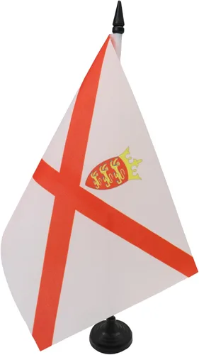 Miniatura 51 de United Kingdon Coat of arms Table Flag 5'' x 8'' - UK - British - England Desk Flag 21 x 14 cm - Black plastic stick and base - AZ FLAG Escudo