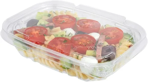 Miniatura 15 de Restaurantware Tamper Tek - Recipientes rectangulares para llevar de 11 onzas, 100 recipientes duraderos de plástico transparente congelable a