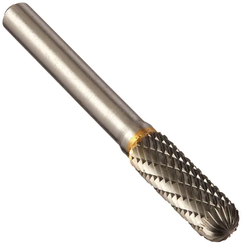 Miniatura 92 de Drill America SA-1 Rebaba de carburo/lima giratoria cilíndrica de doble corte para amoladora de troquel de 1/4" de diámetro x 5/8" de longitud
