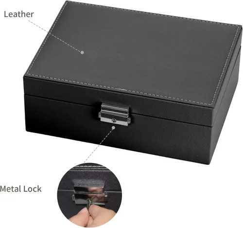 Miniatura 5 de Joyero de terciopelo de viaje con espejo, mini estuche de regalo para mujeres y niñas, pequeñas cajas organizadoras portátiles para anillos, aretes