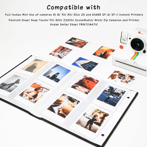 Miniatura 5 de Álbum de fotos mini Cherrich para Fujifilm Instax Mini Polaroid Snap, libro de imágenes de lino 2x3, cada álbum pequeño contiene 208 fotos