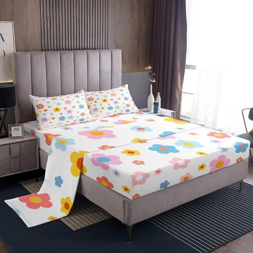 Miniatura 26 de Juego de sábanas con temática de camping feliz, juego de ropa de cama de viaje para niños, niñas, niños, adolescentes, decoración de dormitorio