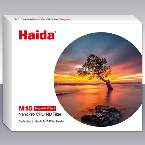 Miniatura 8 de Haida - Filtro magnético sólido neutro de densidad neutra 1.8 y filtro polarizador circular para soporte de filtro M15, 6 paradas