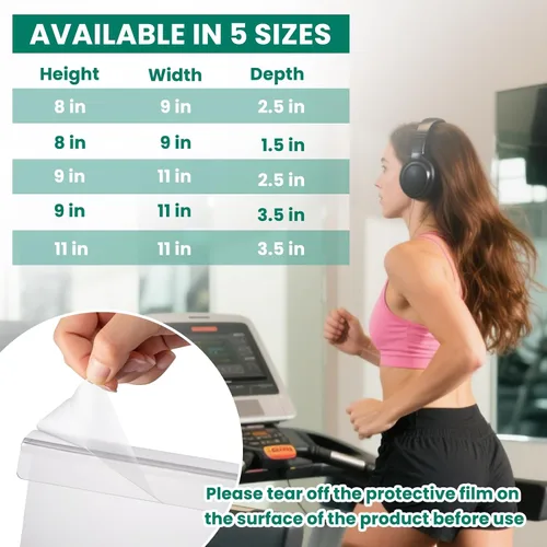 Miniatura 3 de Jetec Soporte para libros para cinta de correr, estante de lectura acrílico transparente para cinta de correr, soporte universal, tableta, revistas