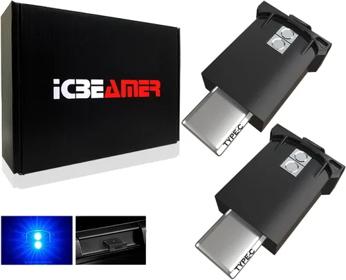 Miniatura 48 de ICBEAMER Smart USB 1-Paquete (Azul) Luz de Noche LED Automática Plug-in Miniatura para Coche, Van, Pickup, Camión, Interior, Maletero, Iluminación