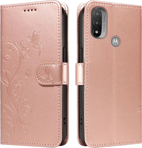 Miniatura 136 de Funda para Motorola Moto E22/E22i, piel sintética, con tarjetero y correa para la muñeca, a prueba de golpes, funda magnética para Motorola Moto Rojo