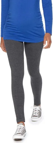 Motherhood Maternity - Leggings elásticos esenciales para mujer, ajuste secreto sobre el vientre, longitud completa y cortos XS-3X, paquetes de 1 y 2
