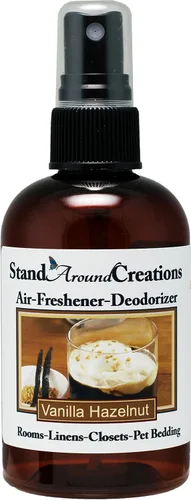Spray concentrado para habitaciones, ropa de cama, desodorante de habitación, ambientador, 4 onzas líquidas, aroma a avellana de vainilla. Una