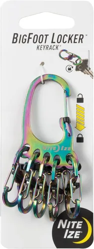 Miniatura 9 de Nite Ize Bigfoot Locker KeyRack - Soporte de acero inoxidable para coche, casa y otras llaves - Mosquetón con S-Biners - Capacidad para 15 llaves a