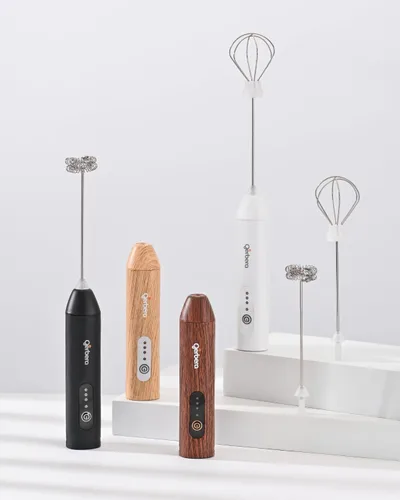 Miniatura 4 de Gerbera Espumador de leche recargable de mano, máquina de espuma de batidor eléctrico ajustable de 3 velocidades, mezclador de bebidas de mano