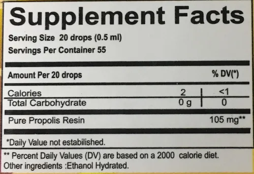 Miniatura 2 de Uniflora Extracto líquido de propóleos de abeja verde brasileña – 45% de concentración – Sin alcohol – Botella de 1.0 fl oz (1 unidad)