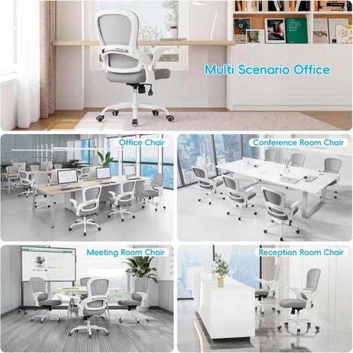 Miniatura 3 de TRALT Silla de oficina ergonómica, cómoda silla de escritorio con soporte trasero, sillas de escritorio de oficina en casa, silla de computadora