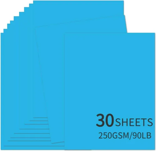 Miniatura 10 de 30 hojas de cartulina negra de 8.5 x 11 pulgadas, 250 gsm/90 libras, papel de cartulina grueso y suave, perfecto para invitaciones, menús, tarjetas