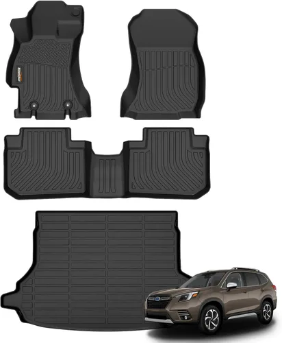 Miniatura 58 de Alfombrillas de TPE para Toyota Highlander 2014-2019 7 y 8 asientos, protección para todo tipo de clima, forros de piso de automóvil resistentes