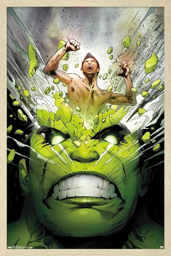 Miniatura 7 de Trends International Marvel Comics - Póster de pared de The Incredible Hulk - Cover #171, 14.725 x 22.375 pulgadas, versión enmarcada de madera