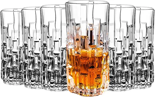 Miniatura 12 de Highball Glasses Collins - Juego de 6 vasos altos de 14 onzas, cristalería para bebidas, agua, cerveza, refrescos