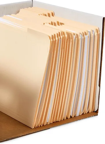 Miniatura 3 de Amazon Basics Cajas de almacenamiento y archivos de servicio mediano con tapa y asas, tamaño legal/carta, paquete de 12, color blanco, 16.2 pulgadas