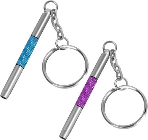 Miniatura 9 de UNEAK - Juego de reparación de tornillos para gafas morado, juego de destornilladores de precisión 3 en 1 mini, llavero, para gafas, gafas de sol