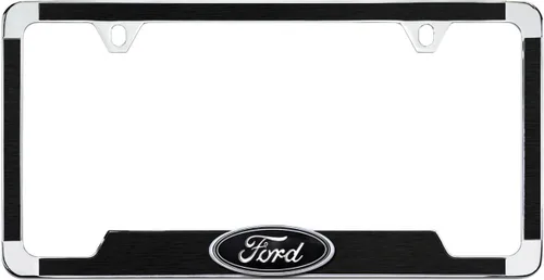 Miniatura 8 de Ford Logo 3D en negro de plástico ABS, soporte para matrícula con 2 agujeros (Negro/A)
